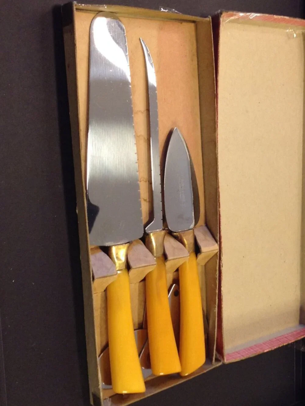 VTG Washington Forge 3pc Cheese Carving Set w/Markers Barware Entertaining MCM